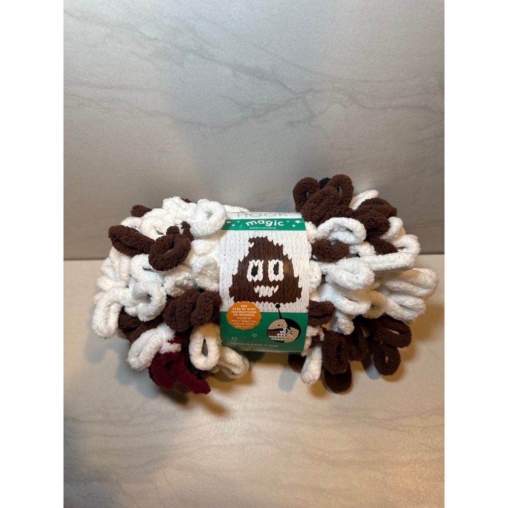 Lion Brand Off the Hook-Magic Yarn Poop Emoji Multiple Skeins Available
